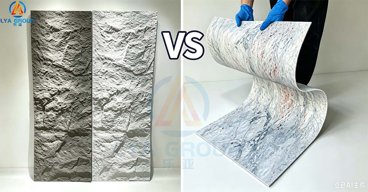 Both as the wall decoration cladding, how should we choose the flexible tile and pu stone?